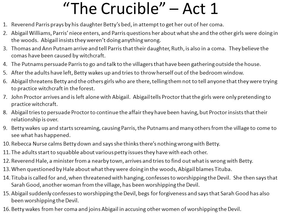 The Crucible essays